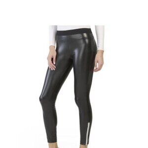 ❤️375 David Lerner Ankle Zip Faux Leather Moto Black Leggings Pants